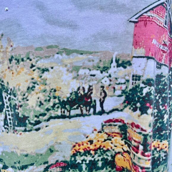 Y2k top Size XL Embellished Farmhosue Tee Grannycore Coastal Granny - Picture 11 of 13